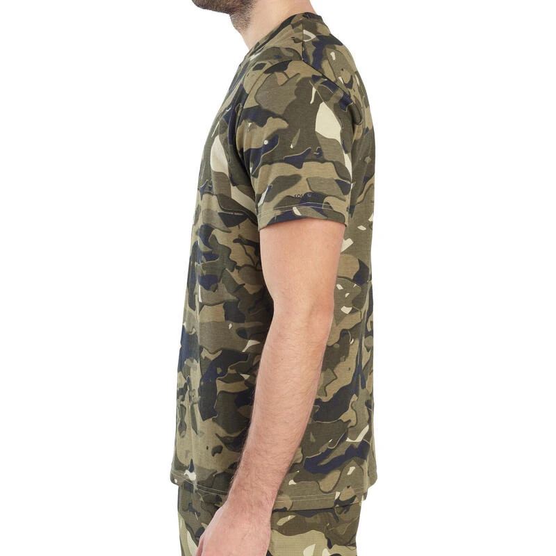 T-shirt Manches Courtes Chasse 100 Camouflage WL V1 Vert 6 T-shirt Manches Courtes Chasse 100 Camouflage WL V1 Vert – Image 4