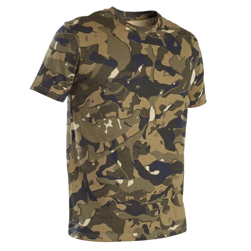T-shirt Manches Courtes Chasse 100 Camouflage WL V1 Vert 3 T-shirt Manches Courtes Chasse 100 Camouflage WL V1 Vert