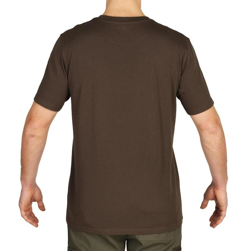 T-shirt Manches Courtes Chasse Coton Homme - 100 Cerf Marron 4 T-shirt Manches Courtes Chasse Coton Homme - 100 Cerf Marron – Image 2
