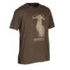 T-shirt Manches Courtes Chasse Coton Homme - 100 Cerf Marron -Équipement De Chasse t shirt manches courtes chasse coton homme 100 cerf marron