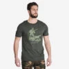 T-shirt Manches Courtes Chasse Coton Homme - 100 Chien Arrêt Vert -Équipement De Chasse t shirt manches courtes chasse coton homme 100 chien arret vert