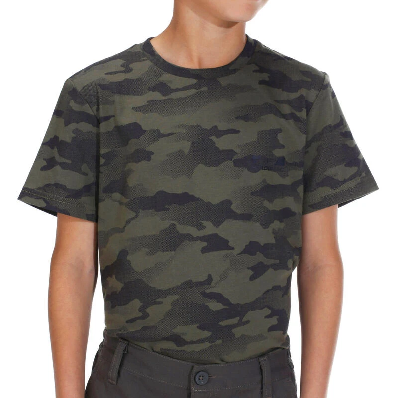 T-shirt Manches Courtes Chasse Coton Junior - 100 Camouflage Halftone Vert 4 T-shirt Manches Courtes Chasse Coton Junior - 100 Camouflage Halftone Vert – Image 2