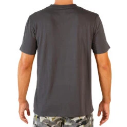 T-shirt Manches Courtes Coton Homme - 100 Carbon Gris -Équipement De Chasse t shirt manches courtes coton homme 100 carbon gris 1