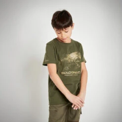 T-SHIRT Manches Courtes Junior 100 Sanglier Vert -Équipement De Chasse t shirt manches courtes junior 100 sanglier vert 4