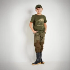 T-SHIRT Manches Courtes Junior 100 Sanglier Vert -Équipement De Chasse t shirt manches courtes junior 100 sanglier vert 7