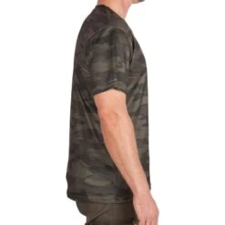 T-shirt Manches Courtes Respirant Chasse 100 Camouflage Kaki -Équipement De Chasse t shirt manches courtes respirant chasse 100 camouflage kaki 3