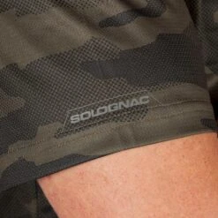 T-shirt Manches Courtes Respirant Chasse 100 Camouflage Kaki -Équipement De Chasse t shirt manches courtes respirant chasse 100 camouflage kaki 6