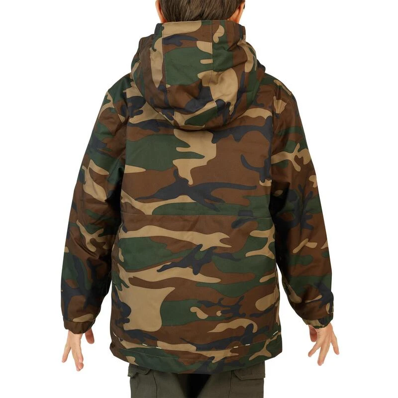 Veste Chasse Chaude 100 Junior Camouflage Vert 5 Veste Chasse Chaude 100 Junior Camouflage Vert – Image 3