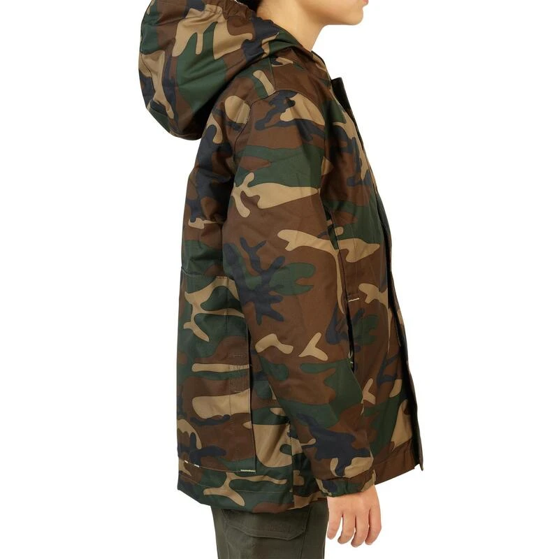 Veste Chasse Chaude 100 Junior Camouflage Vert 7 Veste Chasse Chaude 100 Junior Camouflage Vert – Image 5