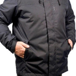 VESTE CHASSE CHAUDE IMPERMEABLE NOIRE 100 -Équipement De Chasse veste chasse chaude impermeable noire 100 6