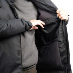 VESTE CHASSE CHAUDE IMPERMEABLE NOIRE 100 -Équipement De Chasse veste chasse chaude impermeable noire 100 7