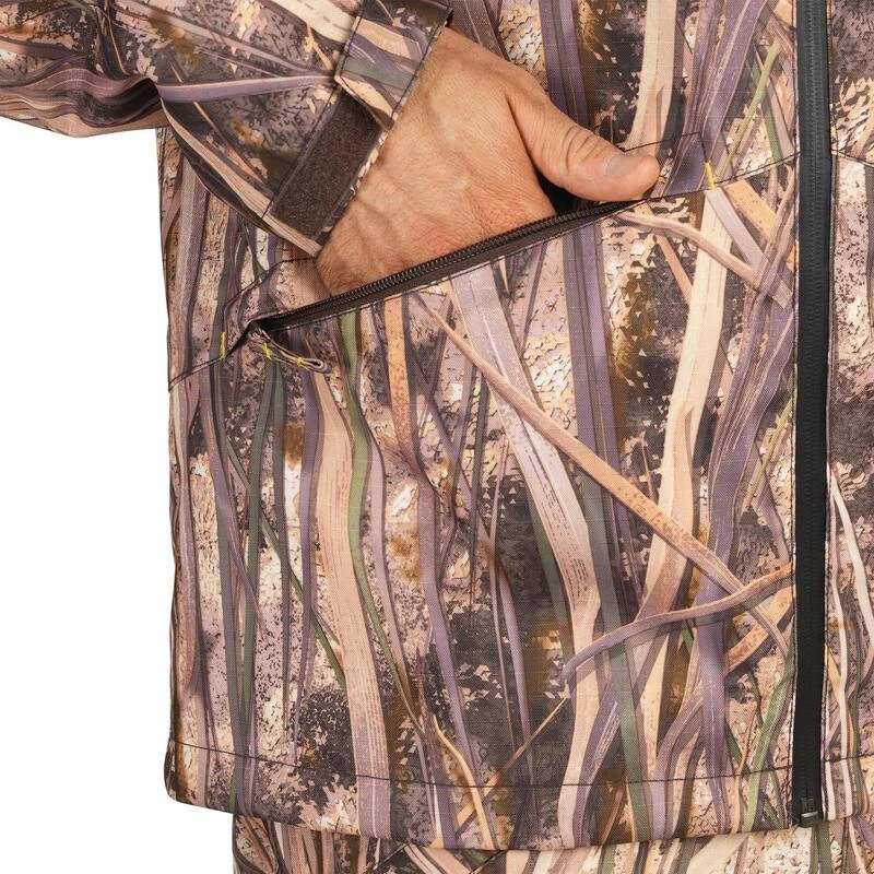 Veste Chasse Imperméable 100 Camouflage Marais 11 Veste Chasse Imperméable 100 Camouflage Marais – Image 9