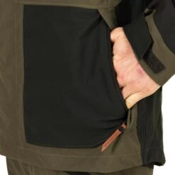 VESTE CHASSE IMPERMEABLE RENFORT VERTE 500 -Équipement De Chasse veste chasse impermeable renfort verte 500 7