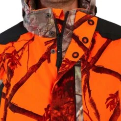 VESTE CHASSE POSTE IMPERMÉABLE CHAUDE 3 EN 1 CAMO FLUO 900 21 VESTE CHASSE POSTE IMPERMÉABLE CHAUDE 3 EN 1 CAMO FLUO 900 -Équipement De Chasse veste chasse poste impermeable chaude 3 en 1 camo fluo 900 9