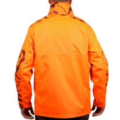 VESTE CHASSE RESISTANTE IMPERMEABLE ORANGE FLUO SUPERTRACK 100 16 VESTE CHASSE RESISTANTE IMPERMEABLE ORANGE FLUO SUPERTRACK 100 -Équipement De Chasse veste chasse resistante impermeable orange fluo supertrack 100 4