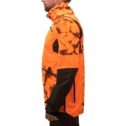 VESTE CHASSE RESISTANTE IMPERMEABLE ORANGE FLUO SUPERTRACK 900 LIGHT -Équipement De Chasse veste chasse resistante impermeable orange fluo supertrack 900 light 8