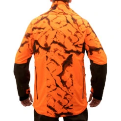 VESTE CHASSE RESISTANTE IMPERMEABLE ORANGE FLUO SUPERTRACK 900 LIGHT -Équipement De Chasse veste chasse resistante impermeable orange fluo supertrack 900 light 9
