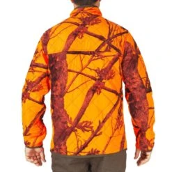 VESTE CHASSE REVERSIBLE SILENCIEUSE CAMOUFLAGE/CAMOUFLAGE FLUO 13 VESTE CHASSE REVERSIBLE SILENCIEUSE CAMOUFLAGE/CAMOUFLAGE FLUO -Équipement De Chasse veste chasse reversible silencieuse camouflagecamouflage fluo 1