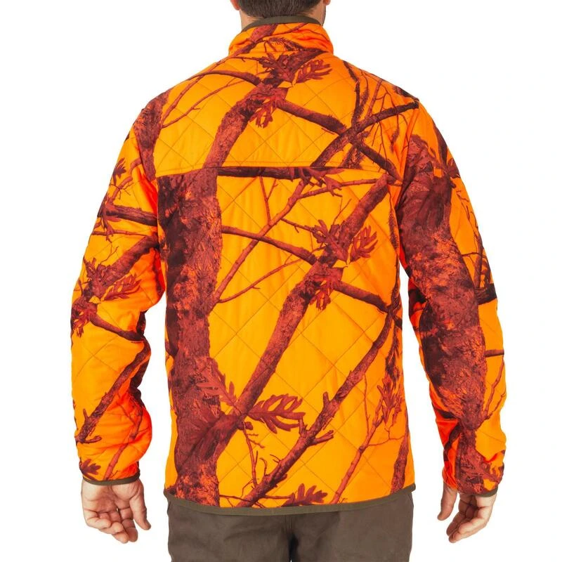 VESTE CHASSE REVERSIBLE SILENCIEUSE CAMOUFLAGE/CAMOUFLAGE FLUO 4 VESTE CHASSE REVERSIBLE SILENCIEUSE CAMOUFLAGE/CAMOUFLAGE FLUO – Image 2