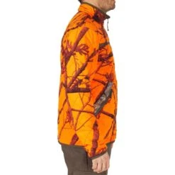 VESTE CHASSE REVERSIBLE SILENCIEUSE CAMOUFLAGE/CAMOUFLAGE FLUO 15 VESTE CHASSE REVERSIBLE SILENCIEUSE CAMOUFLAGE/CAMOUFLAGE FLUO -Équipement De Chasse veste chasse reversible silencieuse camouflagecamouflage fluo 3