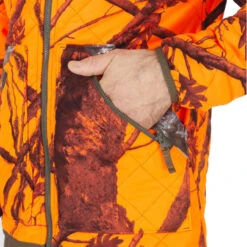 VESTE CHASSE REVERSIBLE SILENCIEUSE CAMOUFLAGE/CAMOUFLAGE FLUO 17 VESTE CHASSE REVERSIBLE SILENCIEUSE CAMOUFLAGE/CAMOUFLAGE FLUO -Équipement De Chasse veste chasse reversible silencieuse camouflagecamouflage fluo 5