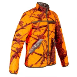 VESTE CHASSE REVERSIBLE SILENCIEUSE CAMOUFLAGE/CAMOUFLAGE FLUO 20 VESTE CHASSE REVERSIBLE SILENCIEUSE CAMOUFLAGE/CAMOUFLAGE FLUO -Équipement De Chasse veste chasse reversible silencieuse camouflagecamouflage fluo 8