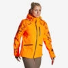 VESTE CHASSE SUPERTRACK FEMME RESISTANTE IMPERMEABLE ORANGE FLUO 500 -Équipement De Chasse veste chasse supertrack femme resistante impermeable orange fluo 500