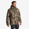 VESTE IMPERMEABLE CHAUDE 100 CAMO WOODLAND -Équipement De Chasse veste impermeable chaude 100 camo woodland