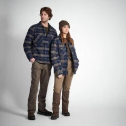 VESTE MOUTONNÉE TYPE SURCHEMISE 500 BLEU -Équipement De Chasse veste moutonnee type surchemise 500 bleu 1