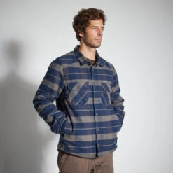 VESTE MOUTONNÉE TYPE SURCHEMISE 500 BLEU -Équipement De Chasse veste moutonnee type surchemise 500 bleu 8