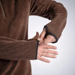 VESTE POLAIRE SOUS VÊTEMENT 500 MARRON -Équipement De Chasse veste polaire sous vetement 500 marron 5