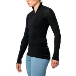 Woolpower Merino Base Layer Zip Turtleneck LITE - Noir -Équipement De Chasse woolpower merino base layer zip turtleneck lite noir 5