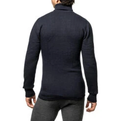 Woolpower Merino Mid Layer Zip Turtleneck 400 - Marine Foncé -Équipement De Chasse woolpower merino mid layer zip turtleneck 400 marine fonce 2