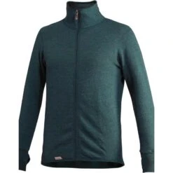 Woolpower Veste à Fermeture Éclair Mid Layer Merino 400 - Vert Forêt -Équipement De Chasse woolpower veste a fermeture eclair mid layer merino 400 vert foret 2